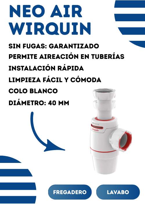 neo air wirquin sifon fregadero y lavabo. producto más vendido