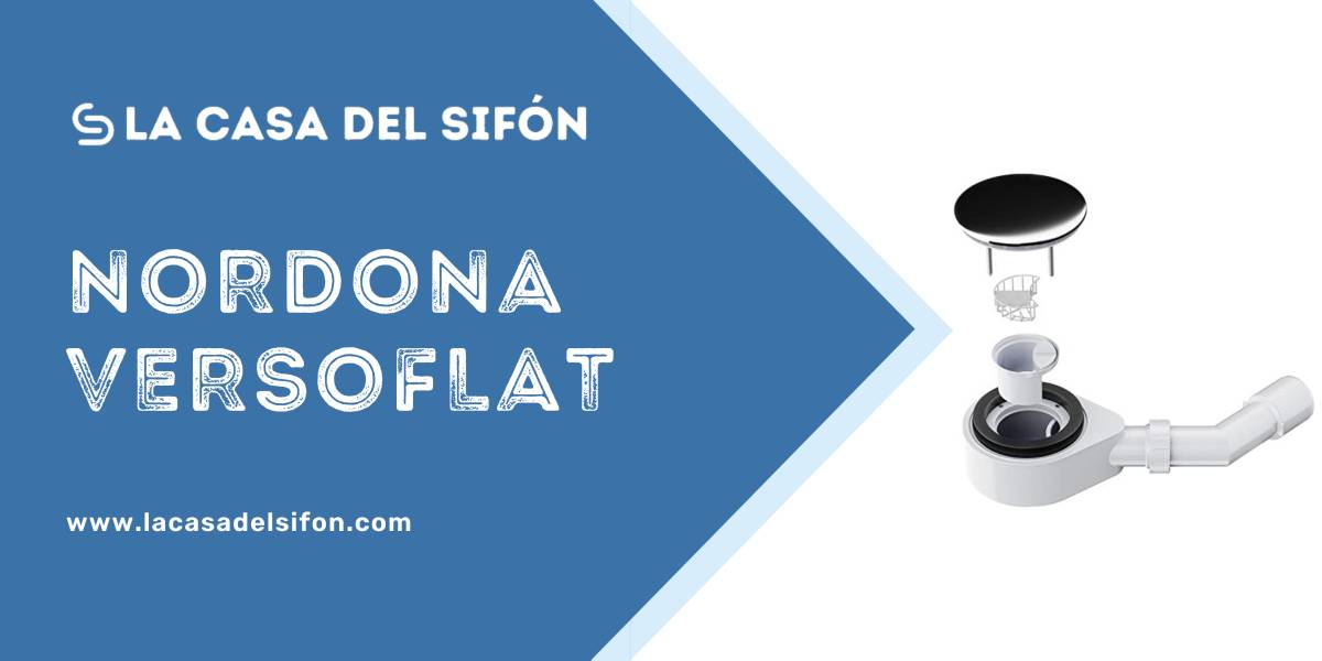 Sifón para plato de ducha, Nordona® VersoFlat, Altura: 60 mm